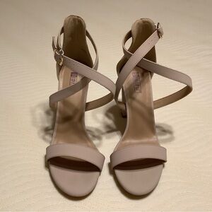 Elegant Beige Strappy Heels